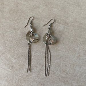 teardrop silver earrings - no plugs